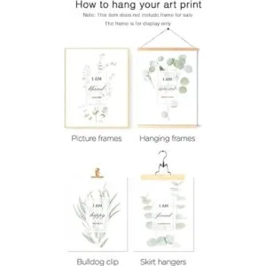 HoozGee Arte de pared de plantas botánicas motivacionales_3