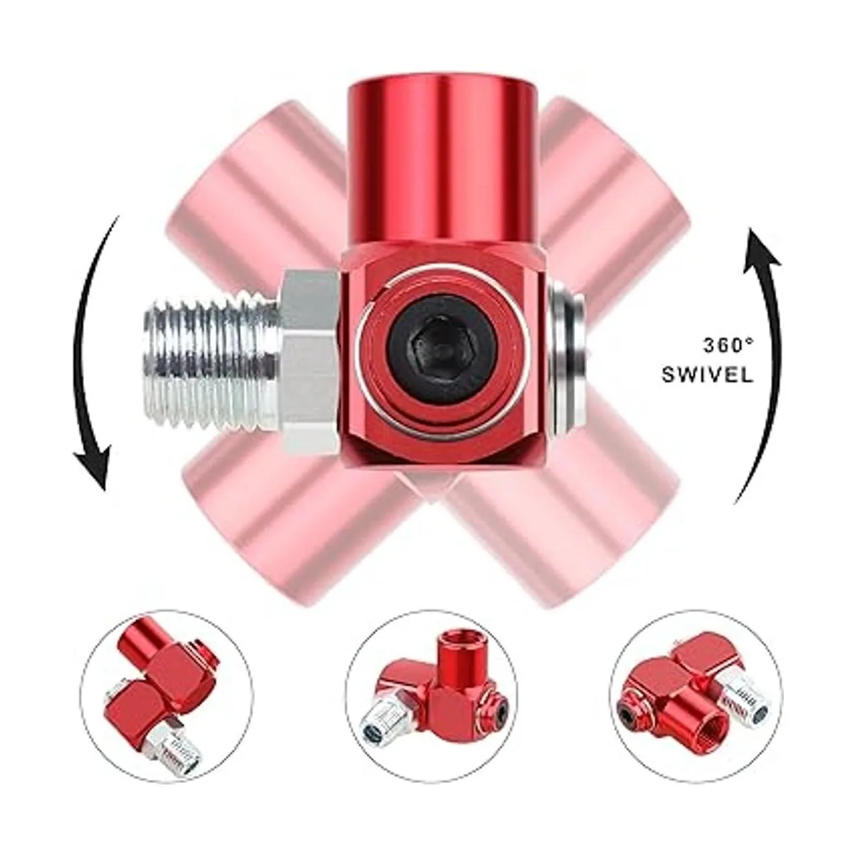 Hromee Conector de manguera de aire giratorio NPT de 360_2