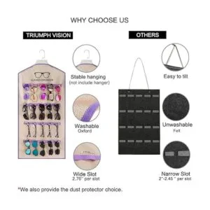TRIUMPH VISION Organizador de gafas de sol para colgar con_2