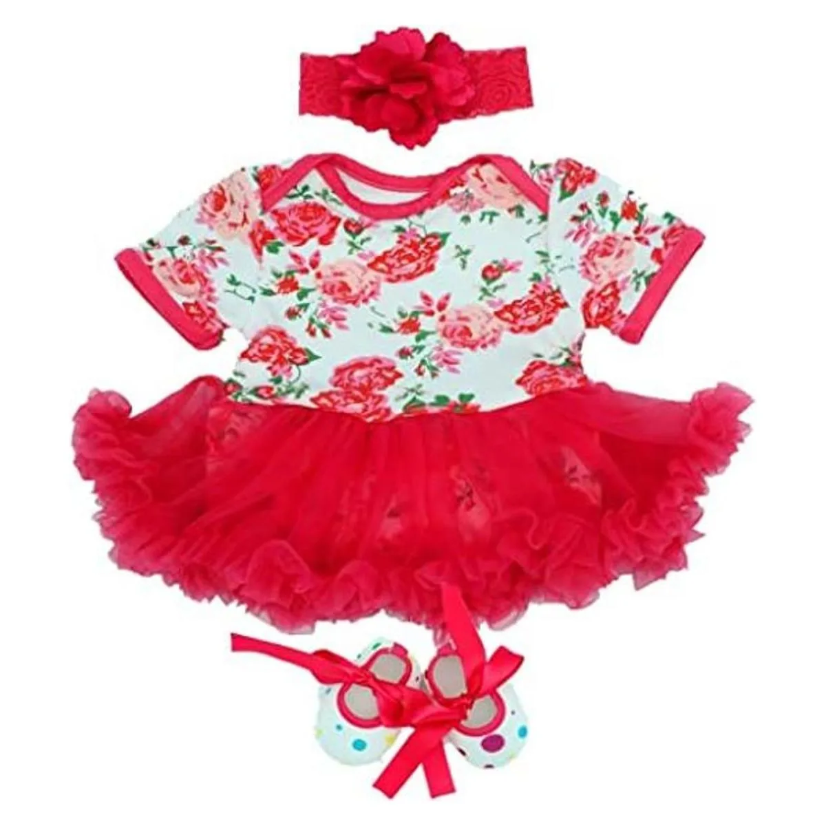 MAIHAO Falda tutú roja ropa de muñecas Reborn de 22_1