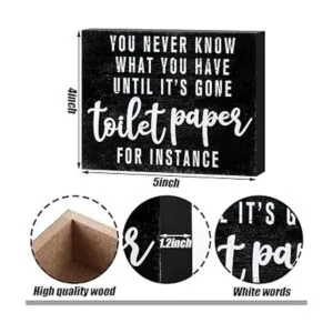 2 piezas de decoración de baño clásica con texto en_3