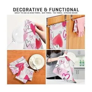 Happy Valentines Day Pink Love Toalla de baño con diseño_4