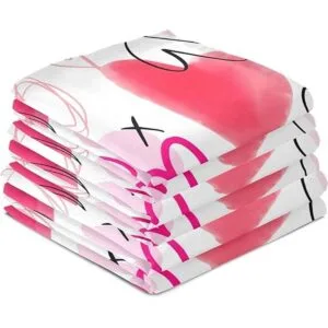 Happy Valentines Day Pink Love Toalla de baño con diseño_6