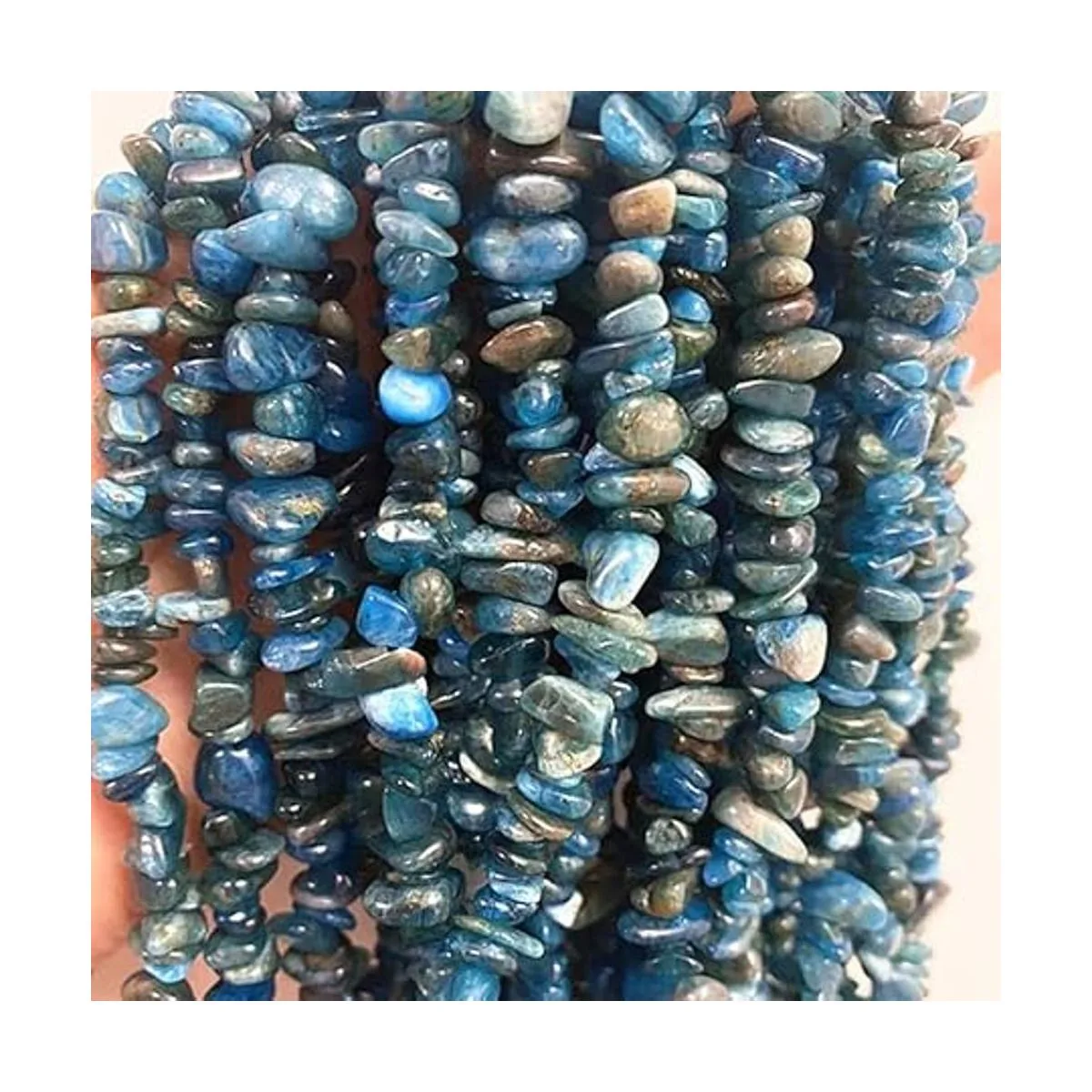 jodaying Cuentas sueltas de apatita azul natural de 5 a_6