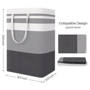 StorageRight Canasta de lavandería plegable grande con_2