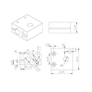 Bloque calentador de cobre chapado en níquel de alta_7