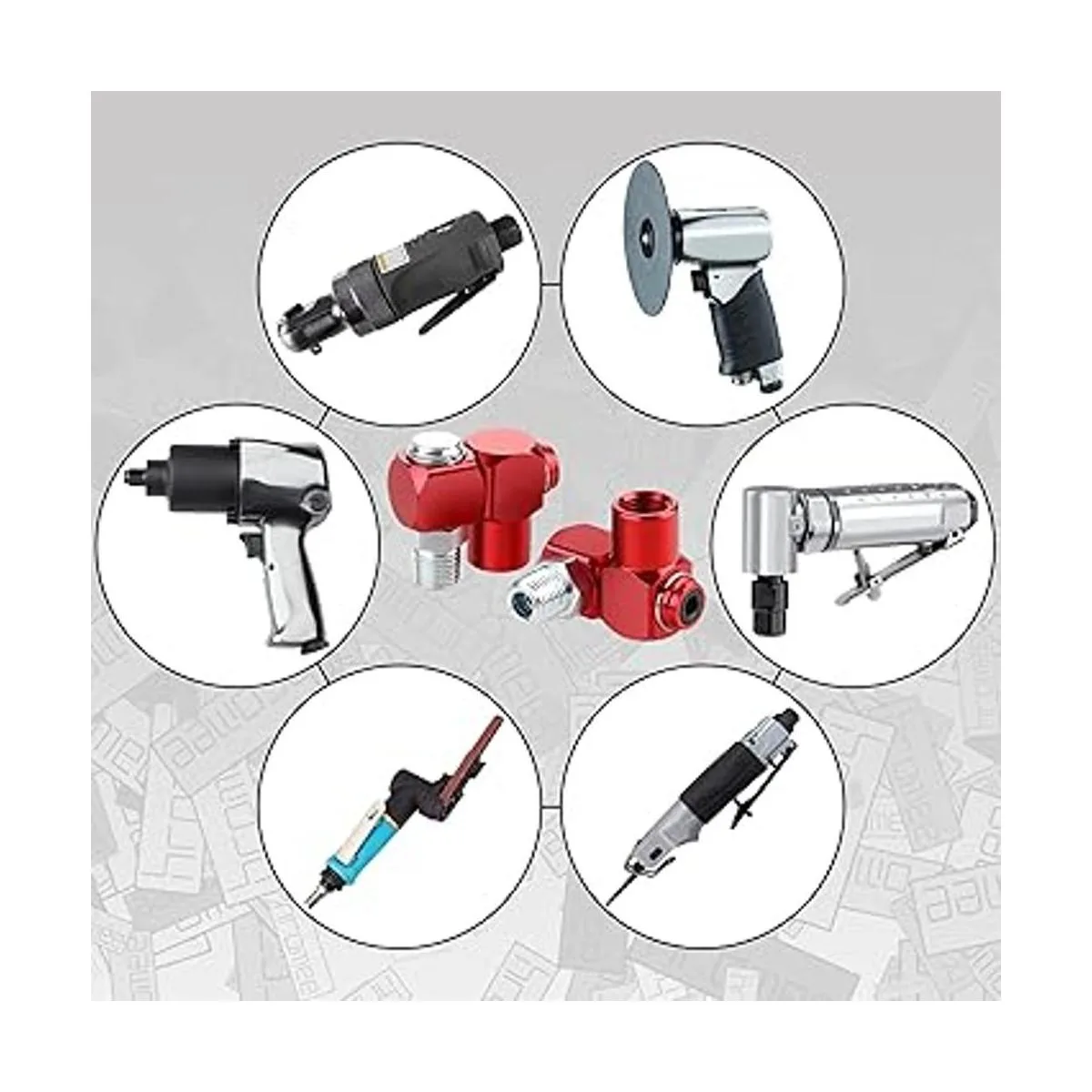 Hromee Conector de manguera de aire giratorio NPT de 360_6