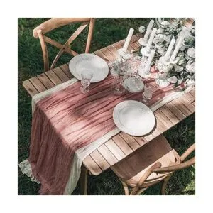 Vitalizart Camino de mesa de gasa de 10 pies estilo_6