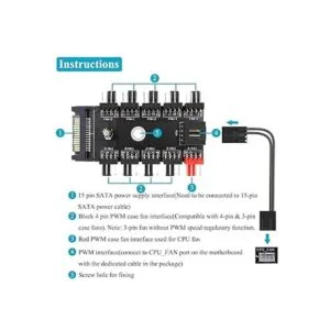 Fancasee Cable de alimentación PWM de 4 pines para_2