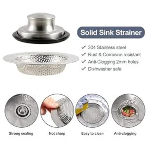 RQYEKDO Juego de 2 coladores de fregadero de cocina_5