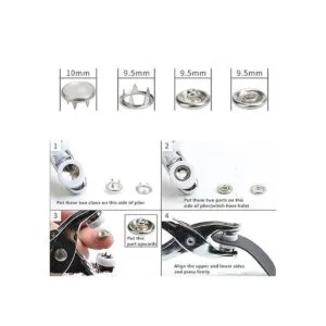 Juego de sujetadores de perlas de 32.8 ft con anillo de_4