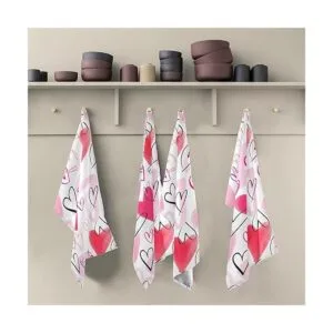 Happy Valentines Day Pink Love Toalla de baño con diseño_7