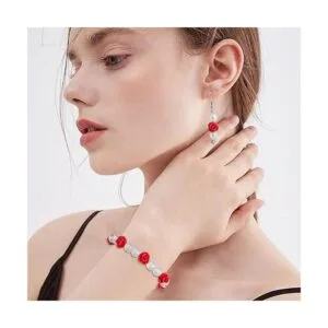 50 cuentas de rosa roja talladas en cinabrio de 0.394 in_5