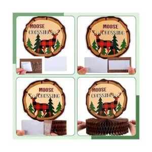 9 piezas de centro de mesa de leñador para baby shower_2