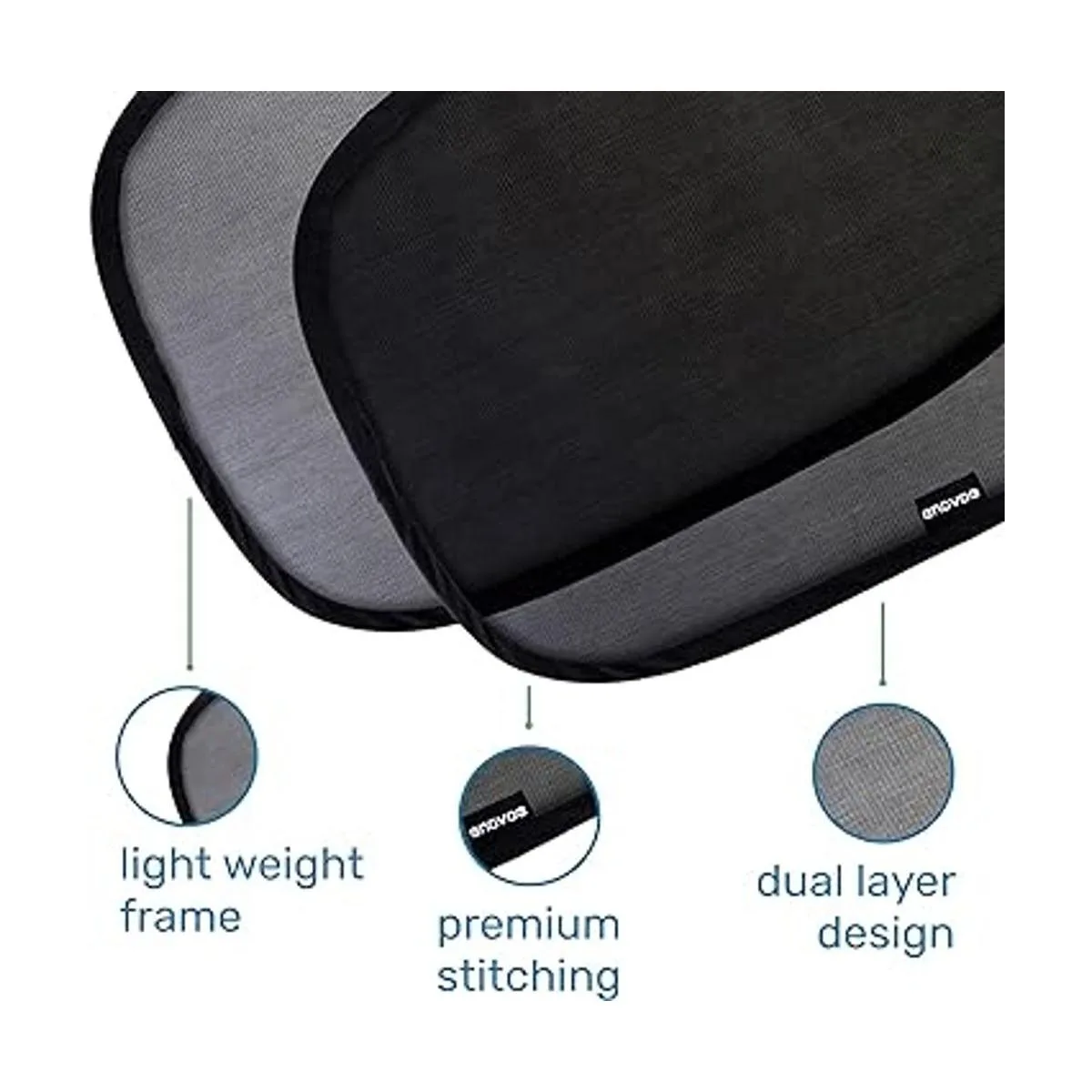 Enovoe Parasol para ventana de automóvil paquete de 2_3