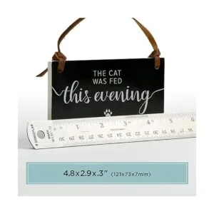 PYROH Letrero de recordatorio alimentado por gatos imán_5