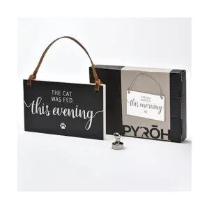 PYROH Letrero de recordatorio alimentado por gatos imán_7
