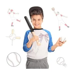 2 rollos de cintas de béisbol rojo y blanco con borde de_7