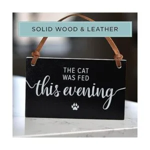 PYROH Letrero de recordatorio alimentado por gatos imán_6