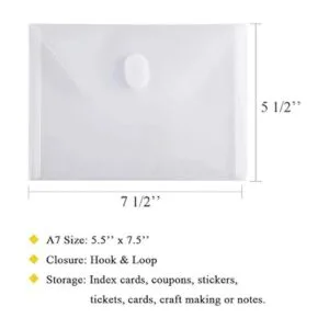 GeorgeBaker 10 Packs Small Plastic Envelope with Hook_3