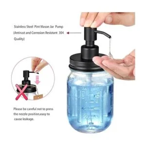 Mason Jar Juego de tapas de accesorios de baño 4_3