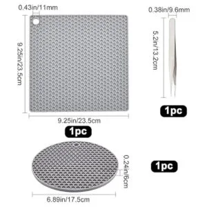 GORGECRAFT 2 estilos de alfombrillas de silicona redondas_2