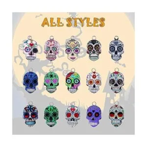 25 dijes de calavera de Halloween con diseño de calavera_2