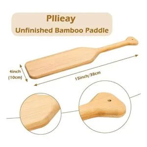 Pllieay Paleta de bambú sin terminar de 15 pulgadas_2