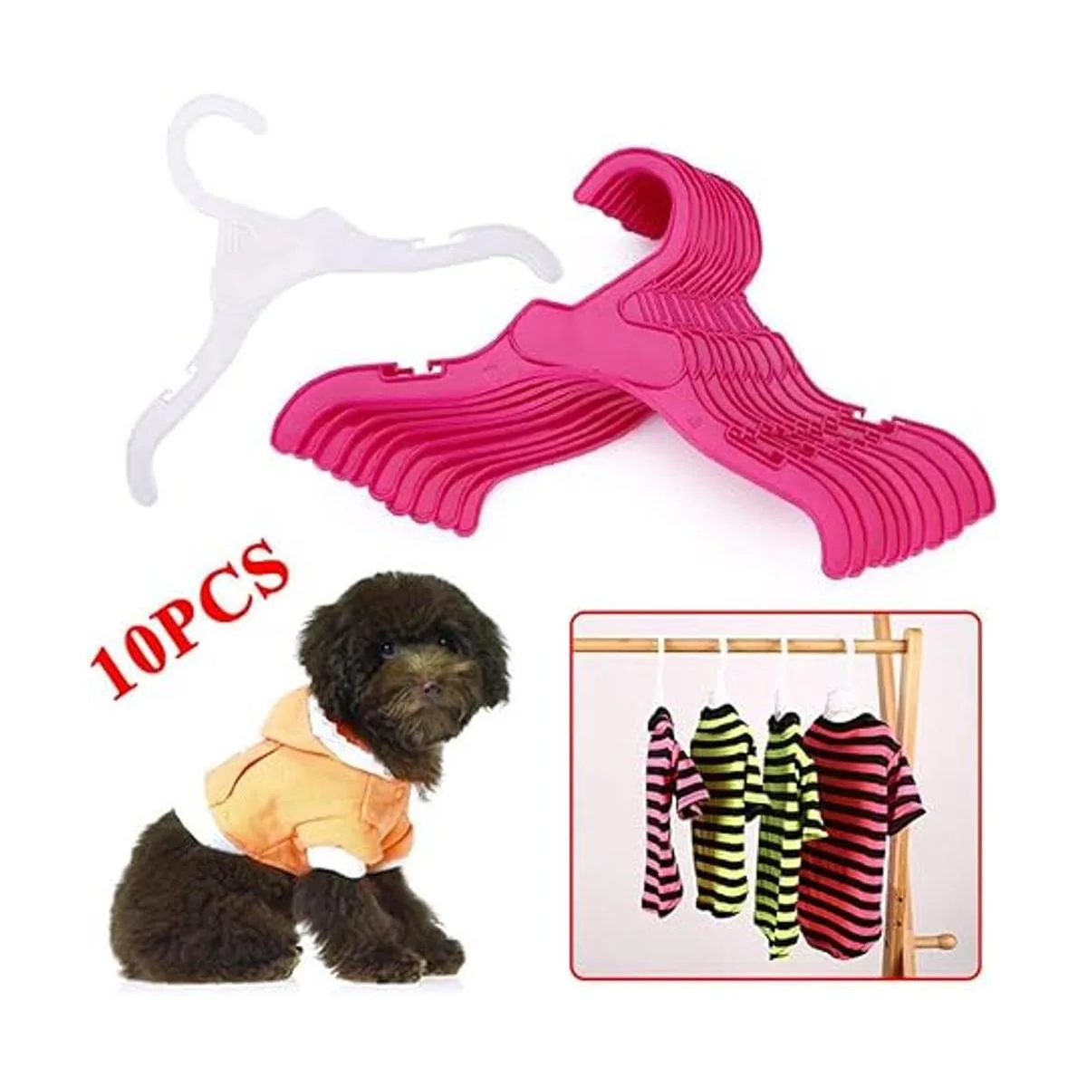 Symphonyw Percha para ropa de mascotas 10 piezas de_3