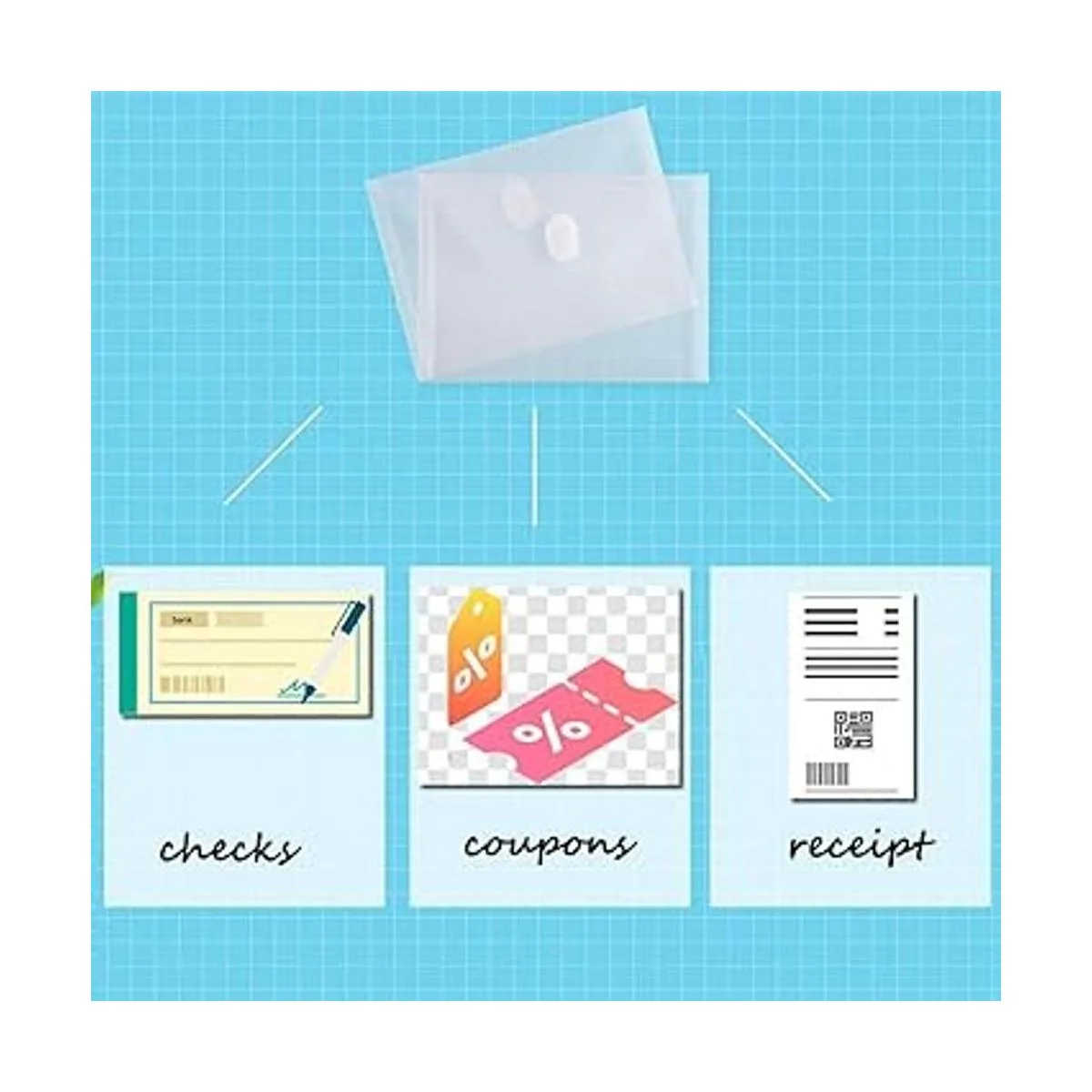 GeorgeBaker 10 Packs Small Plastic Envelope with Hook_6