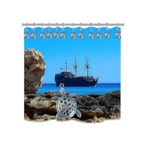 Aimoye Ganchos de cortina de ducha de tortuga marina para_7