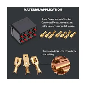 Twidec 150 piezas de conector macho hembra de 0.248 in_6