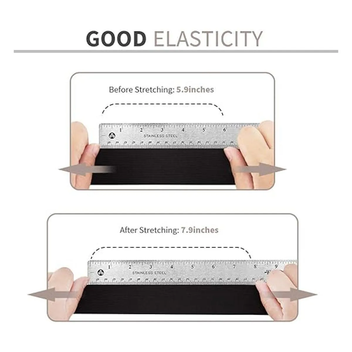 Dreamlover Bobina elástica negra para coser banda_5