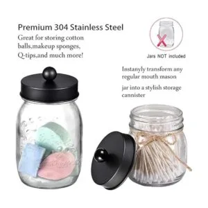 Mason Jar Juego de tapas de accesorios de baño 4_5