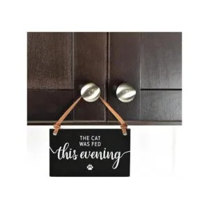 PYROH Letrero de recordatorio alimentado por gatos imán_3