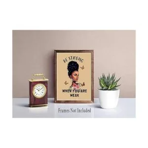 Arte de pared motivacional para niña negra citas_5
