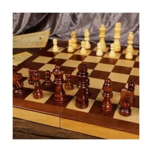 Juegoal Piezas de ajedrez de madera solamente 32 piezas_3