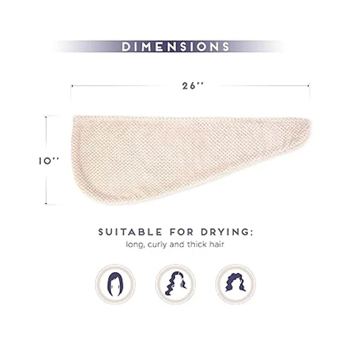 Toalla de pelo de microfibra para todos los estilos de_5