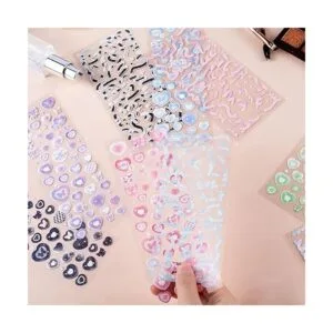 HINZIC Juego de 18 hojas de calcomanías coreanas Kpop_3