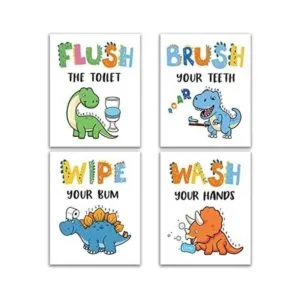 Decoración de baño de dinosaurios con temática de_1