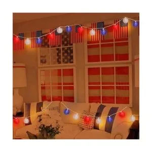 Romasaty Guirnalda de luces de linterna multicolor luces_6