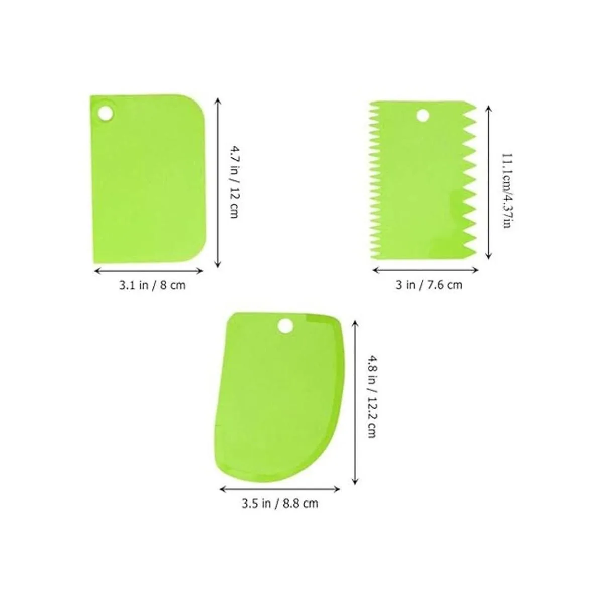 Juego de 6 raspadores de arcilla de plástico PZRT con_2