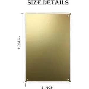 Cartel de metal con texto en inglés And She Lived Happily_2