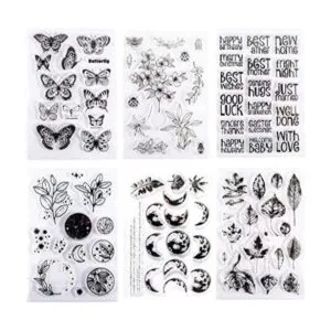 Muulaii 6 hojas de tarjetas de sello de silicona_1