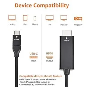 Adaptador de cable USBC a HDMI compatible con Thunderbolt_5