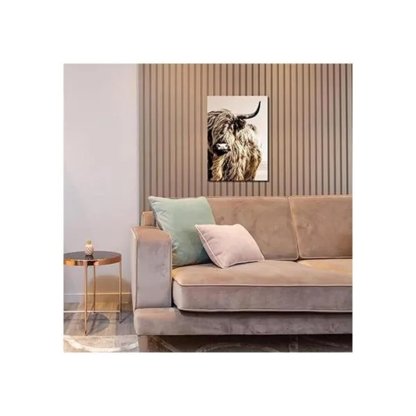 ZNZ Arte de pared de vaca de las tierras altas decoración_3