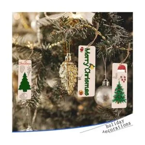 FSWCCK 50 etiquetas de regalo de madera en blanco de 6 x 2_5