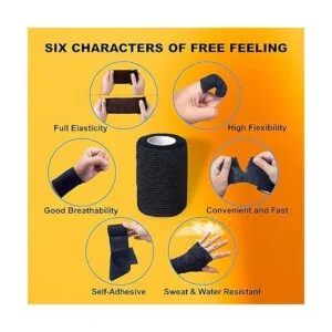 YAXEON Self Adhesive Bandage Wrap 6 Rolls 3x 5 Yards_4