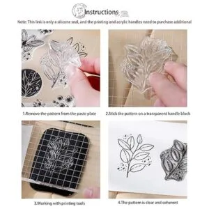 Muulaii 6 hojas de tarjetas de sello de silicona_4