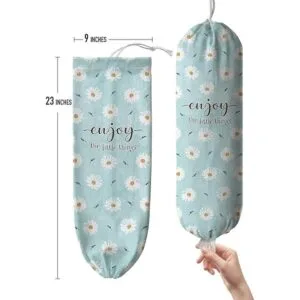 Hglian Dispensador de bolsas de comestibles con flores_5